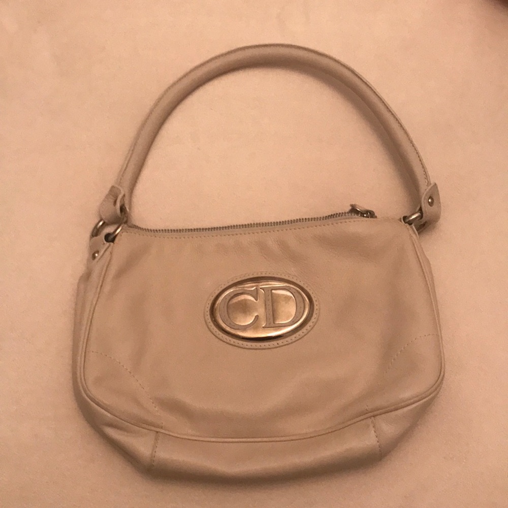 Cream Christian Dior purse